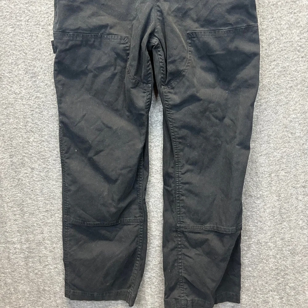 Carhartt Womens Black Loose Fit Canvas Bib Overalls OR2438-W Size M Short